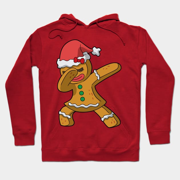 Christmas Dabbing Mrs Gingerbread Girl Women Hoodie by E